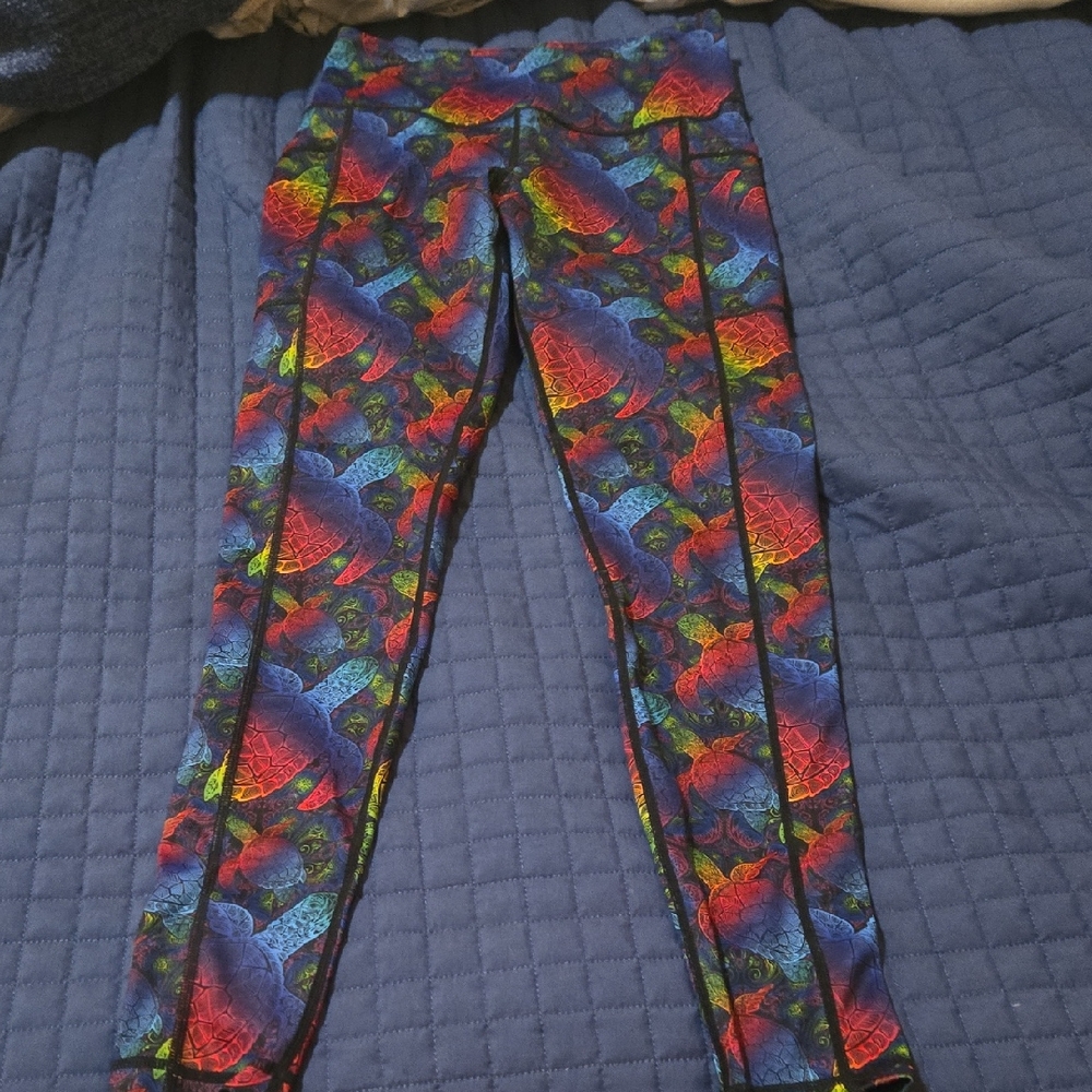 Constantly Varied Gear Rainbow Turtles Full Length Leggings